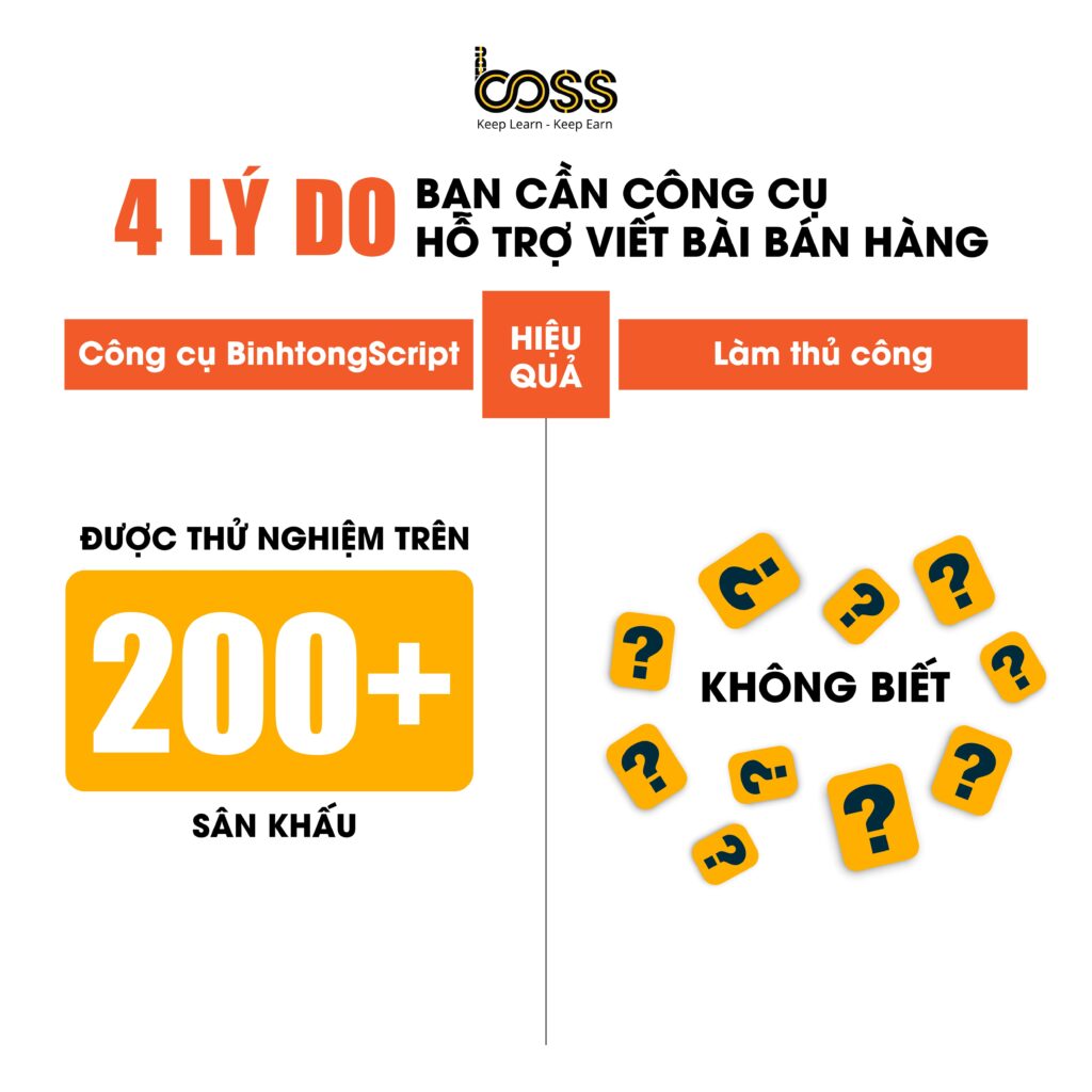 4 lý do bạn cần công cụ hỗ trợ viết kịch bản chốt sale sân khấu